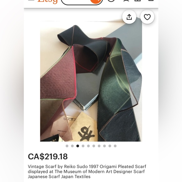 Rare Reiko Sudo Short Scarf - Picture 5 of 5